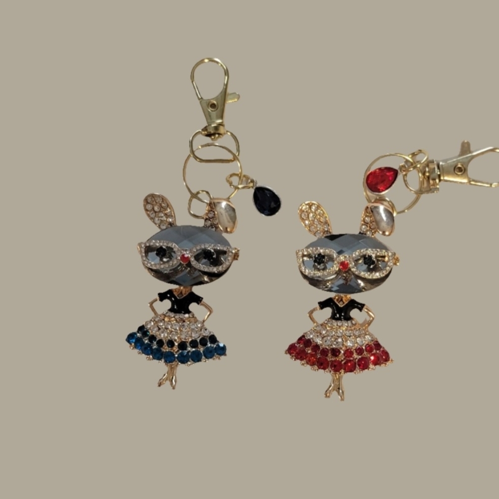 Ms. Bunny Mouse Teacher Bag Charm